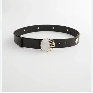 NWT CHICO\'S LEATHER MOON AND STAR gold hardware belt Moon And Stars Leather Belt - Cellar Leather main image 4